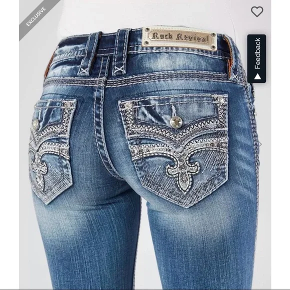 NWT - Rock Revival Ankle Skinny Jeans - size 27 - Celinda - Picture 2 of 5
